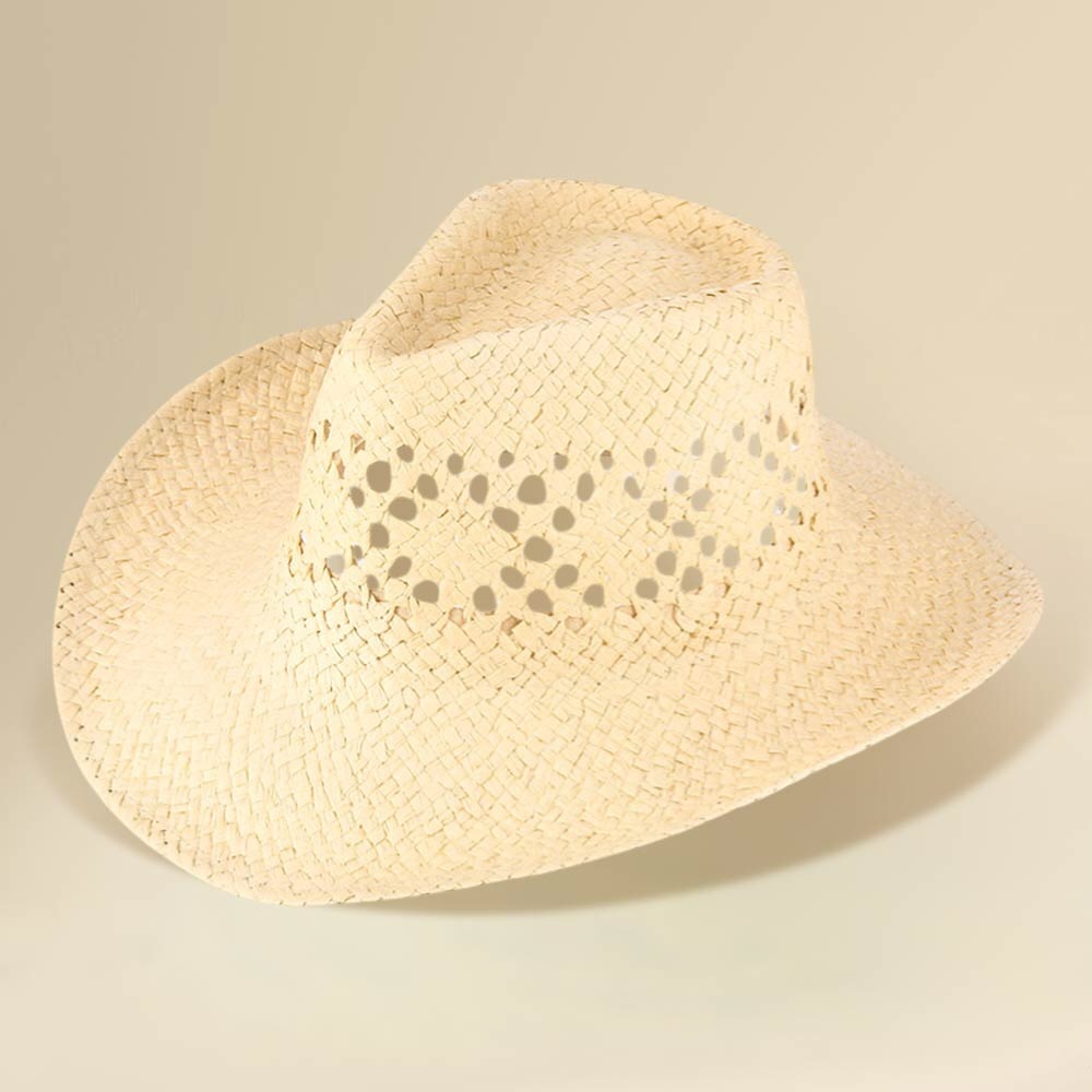 Lightweight Breathable Woven Western Summer Fedora Sun Hat - Picture 3 of 3